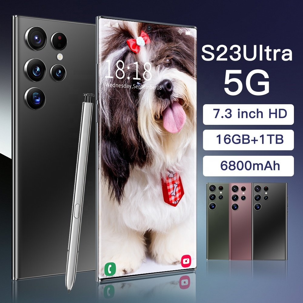 S23 Ultra 6.8 inch Screen Unlocked Mobile Phones Dual SIM 12+512GB Smart Phone Android 13 SmartPhones multiple Languages Version